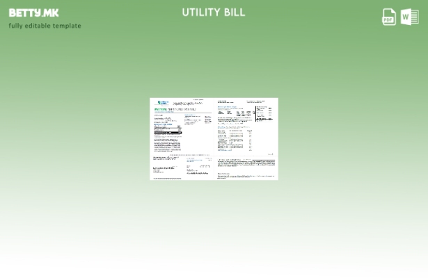 модерен стил USA Delmarva Power страници за сметки за комунални услуги, шаблон з